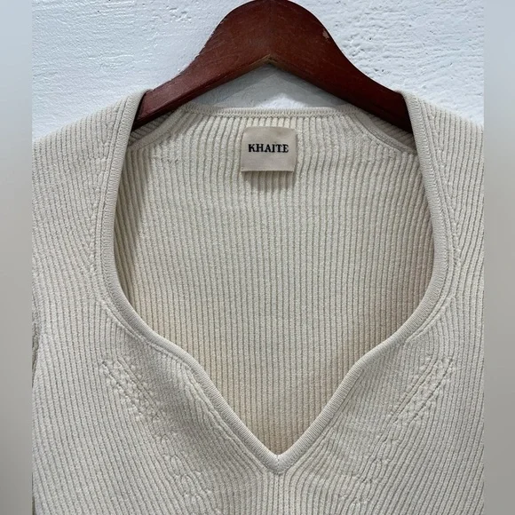 Khaite The Kirah Ribbed Sweater Ivory - Picture 5 of 6